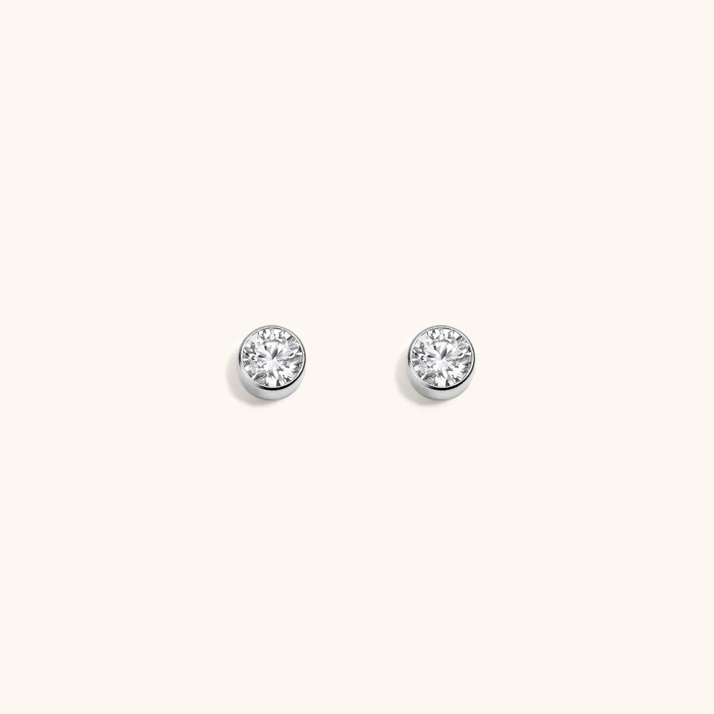 Tiny Crystal Studs in Titanium