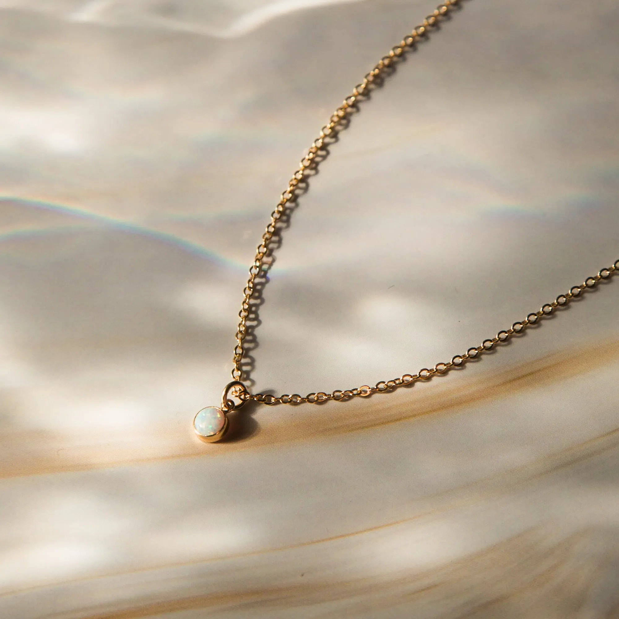 Tiny Opal Necklace