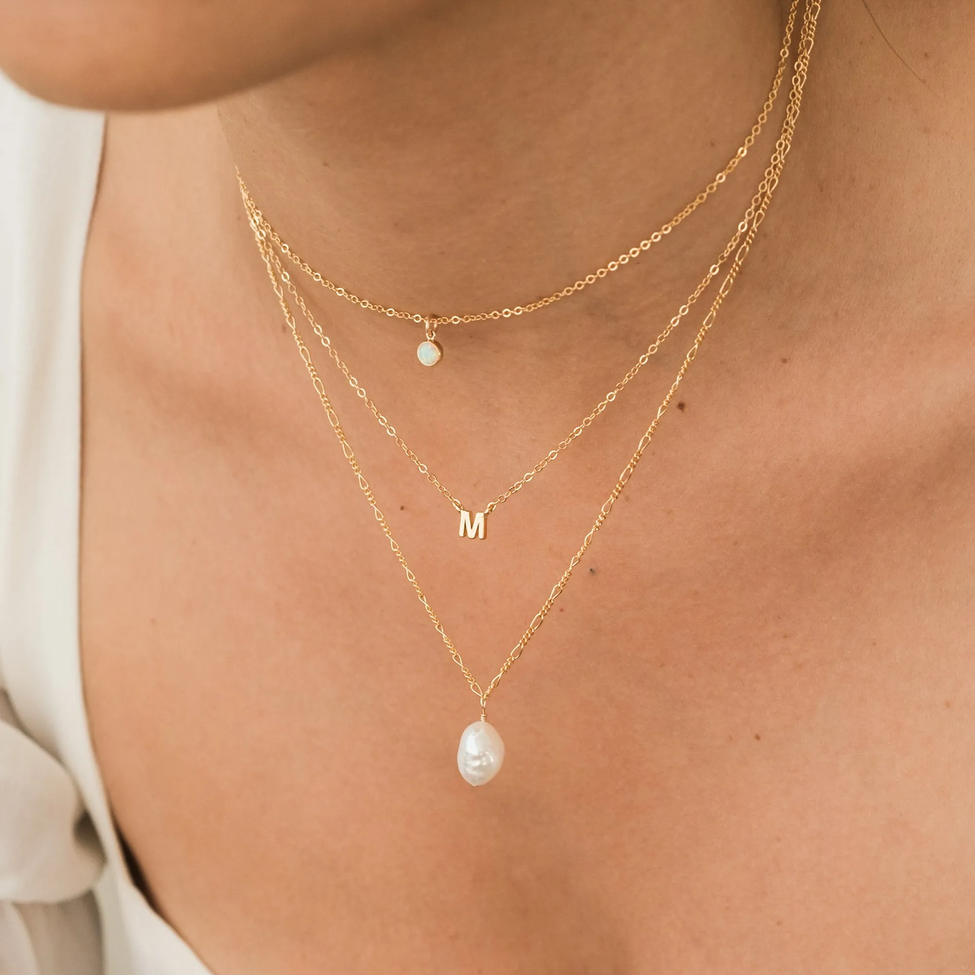 Tiny Opal Necklace
