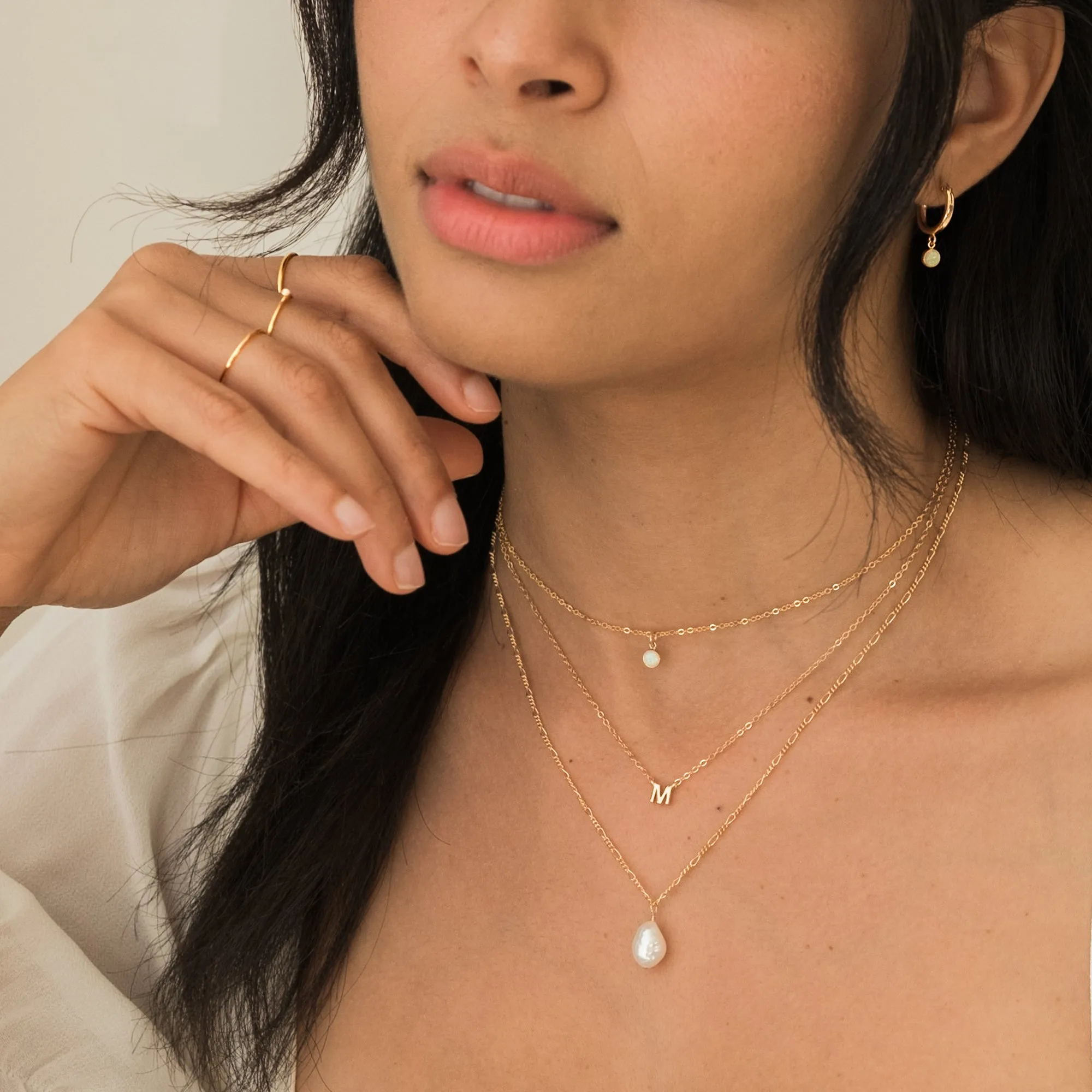 Tiny Opal Necklace