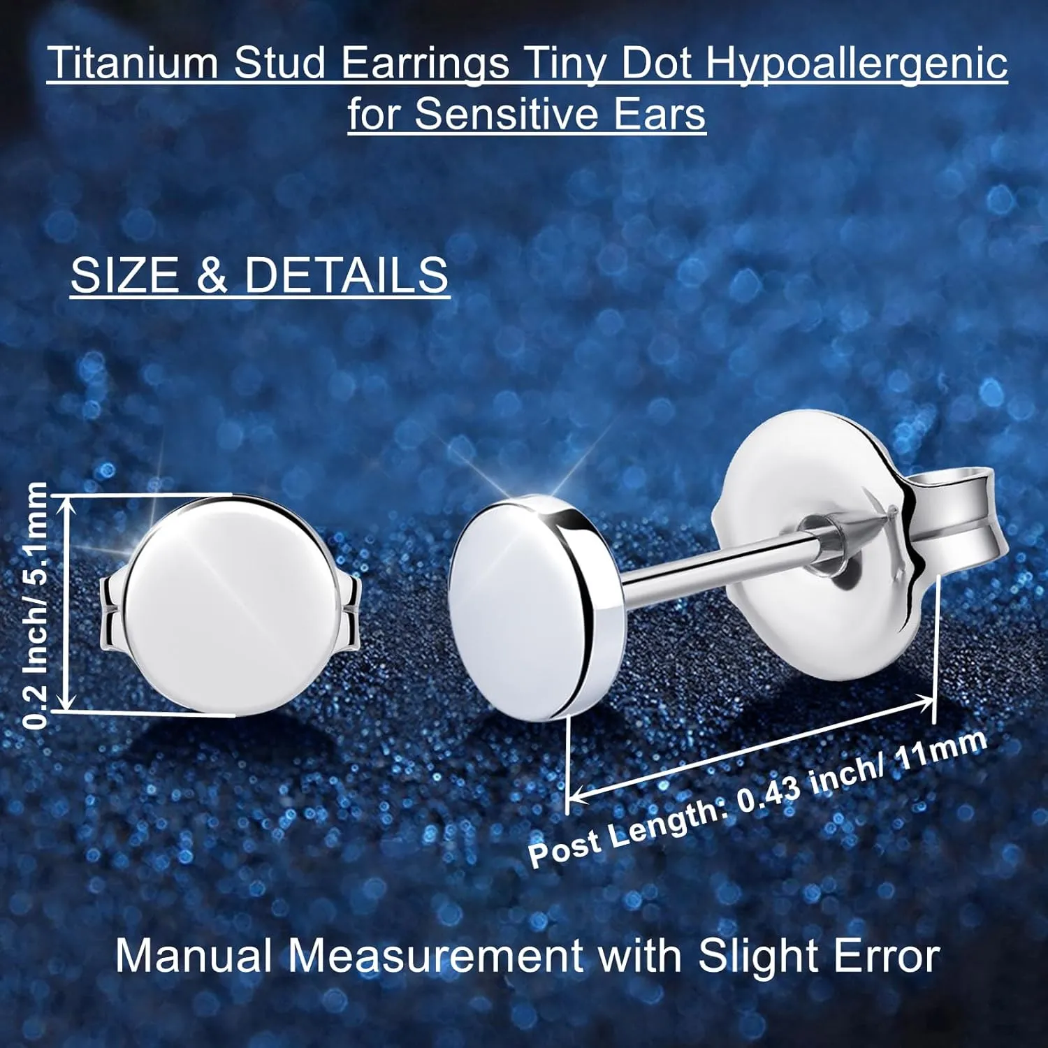 Titanium Earrings Tiny Dot/Heart/Triangle Stud Earrings, Hypoallergenic for Sensitive Ears Women Men, Premium High Polished (Shiny Grey)