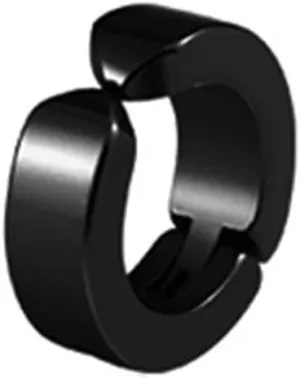 Titanium Steel Ear Clip for Women Hoop Earrings Ear Cuff Earring Clip On Cartilage (Black, One Size)