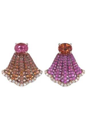 Tourmaline and Sapphire Mix Match Earrings
