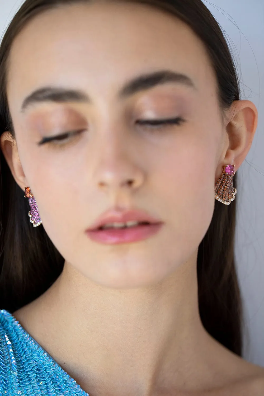 Tourmaline and Sapphire Mix Match Earrings