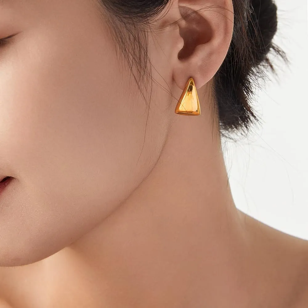 Triangle Cartilage Stud Earrings for Women Geometry Statement Small Dangle Drop Earrings Minimalist Stud Earrings Christmas Ear Jewelry