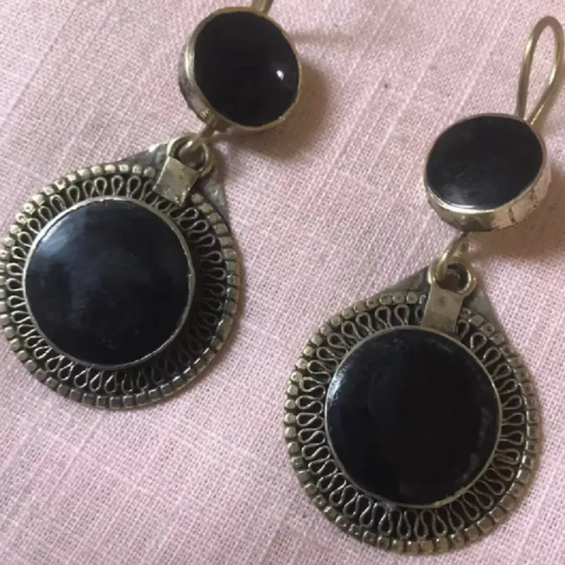 Tribal Antique Stone Earrings