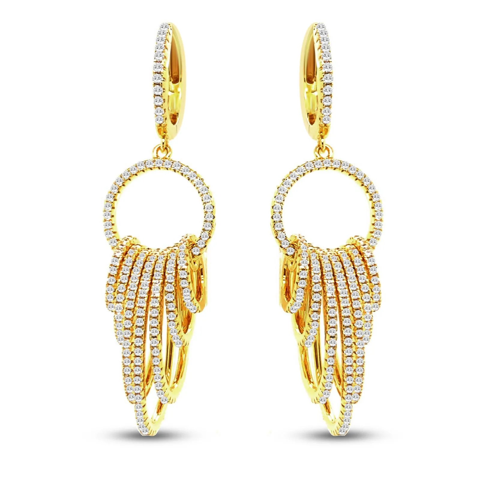 Trifecta Diamond Crystalline Earrings
