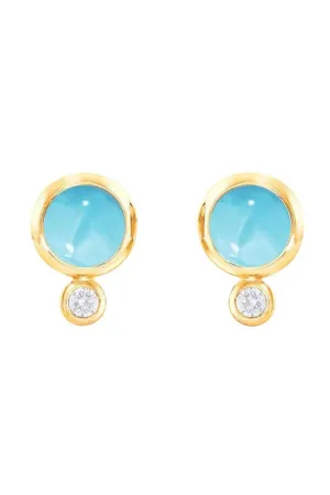 Turquoise Bouton Earrings