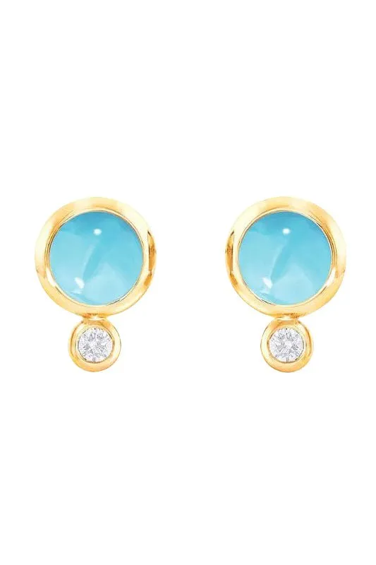 Turquoise Bouton Earrings