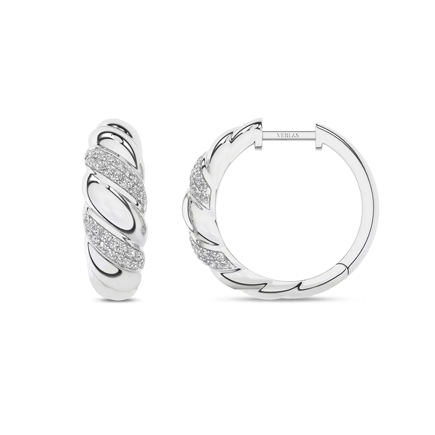 Twisted Rope Huggie Hoops