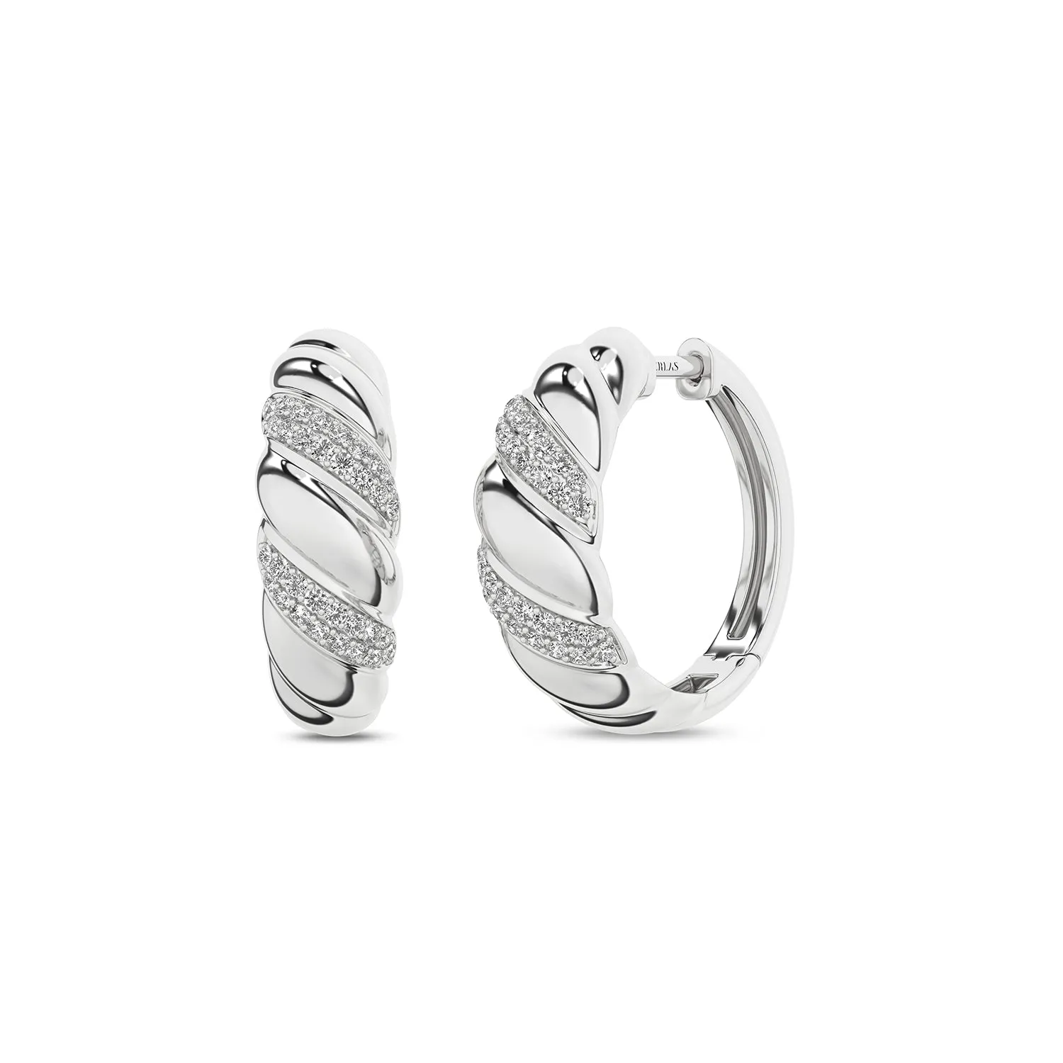 Twisted Rope Huggie Hoops