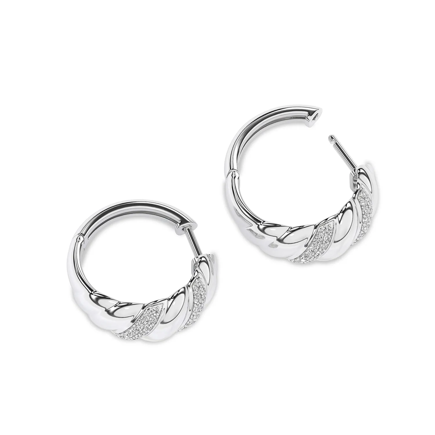 Twisted Rope Huggie Hoops