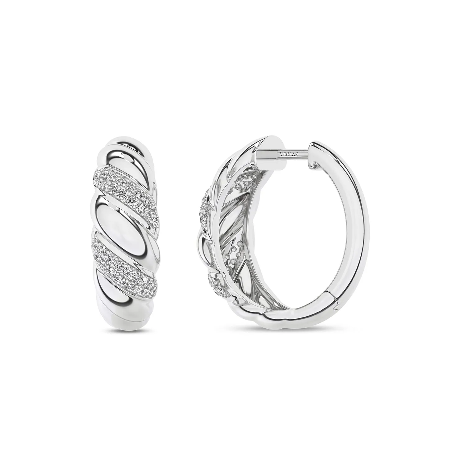 Twisted Rope Huggie Hoops