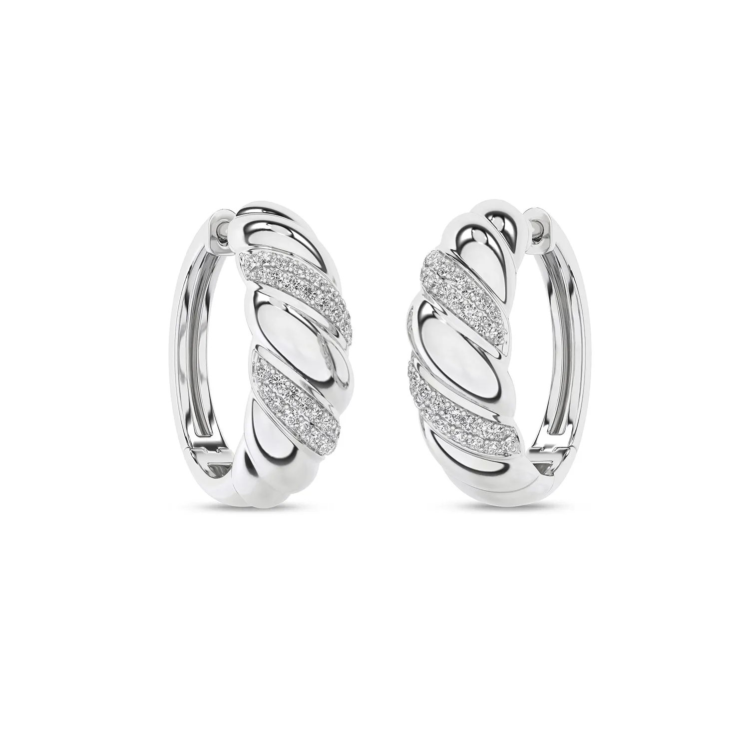 Twisted Rope Huggie Hoops