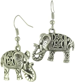 VALICLUD 1 Pair Vintage Hollow Elephant Shaped Earrings for Women Dangle Drop Jewelry present Chic Design for Festivals Birthdays Anniversaries Accessory for Any Outfit