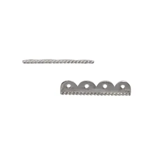 Vintage 4-Strand 14K White Gold Bar Spacers