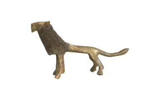 Vintage African Bronze Black-Maned Lion