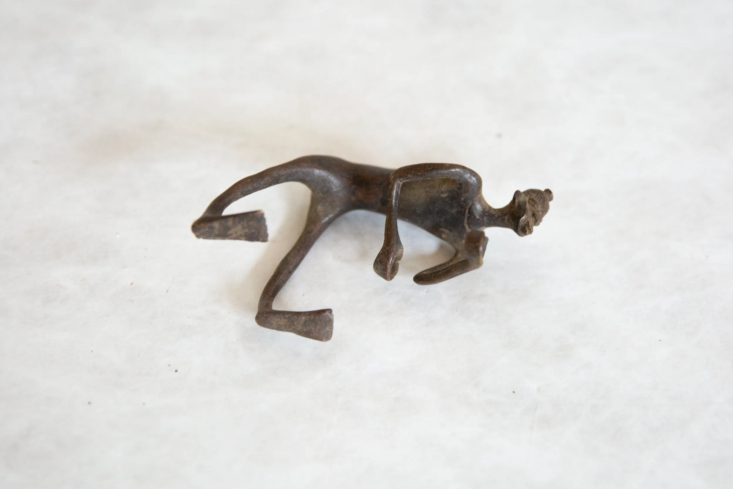 Vintage African Bronze Man