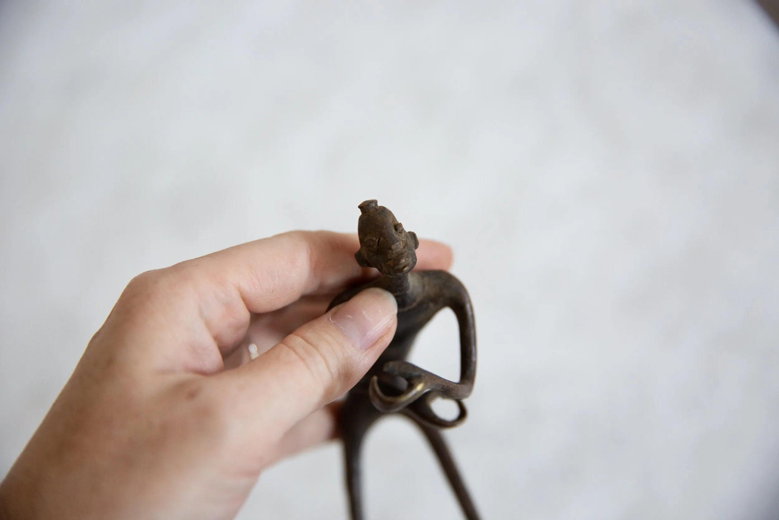 Vintage African Bronze Man