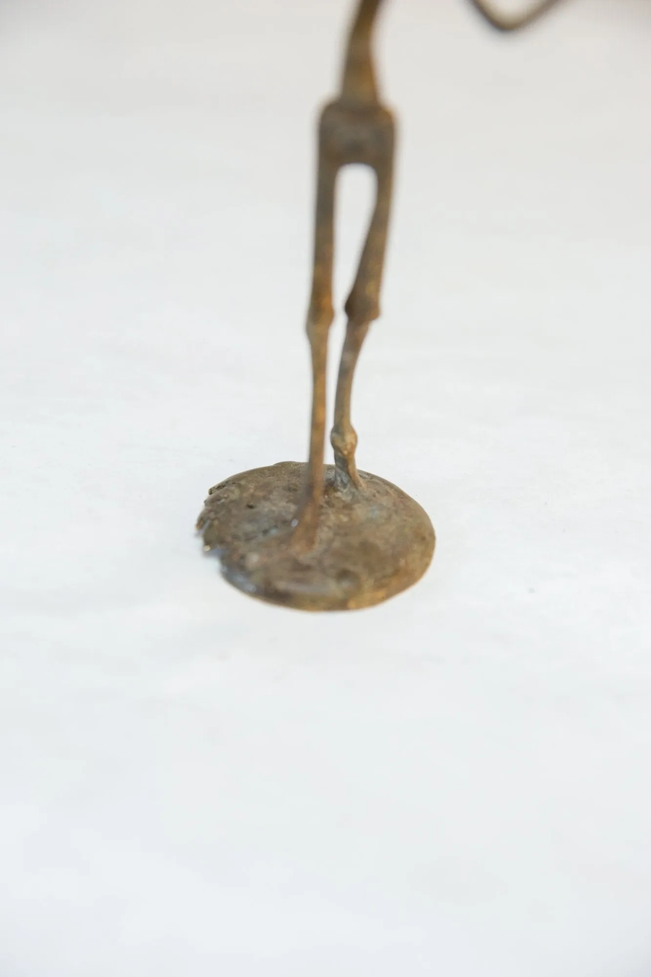 Vintage African Bronze Musician Statue