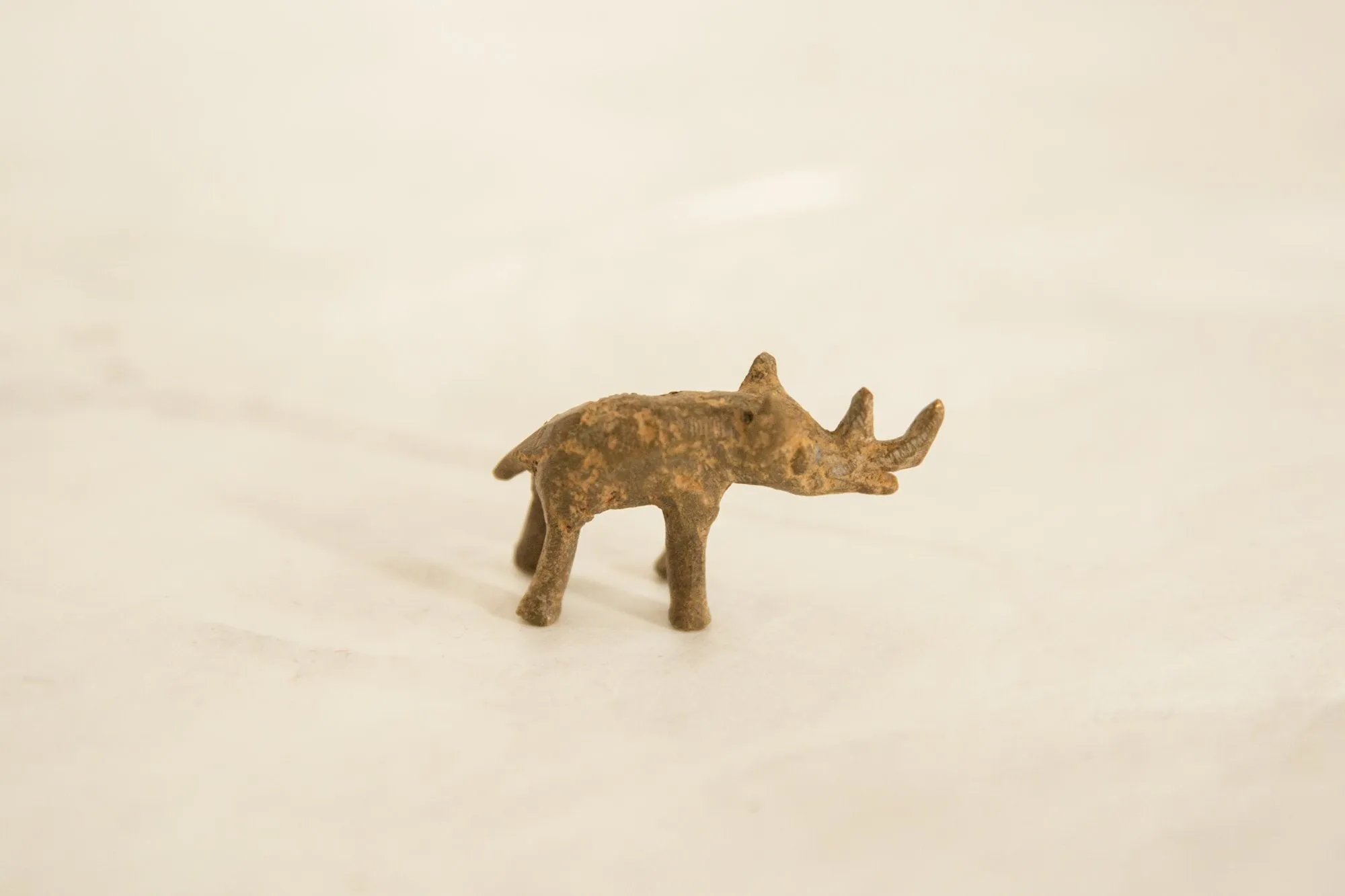 Vintage African Bronze Rhinoceros