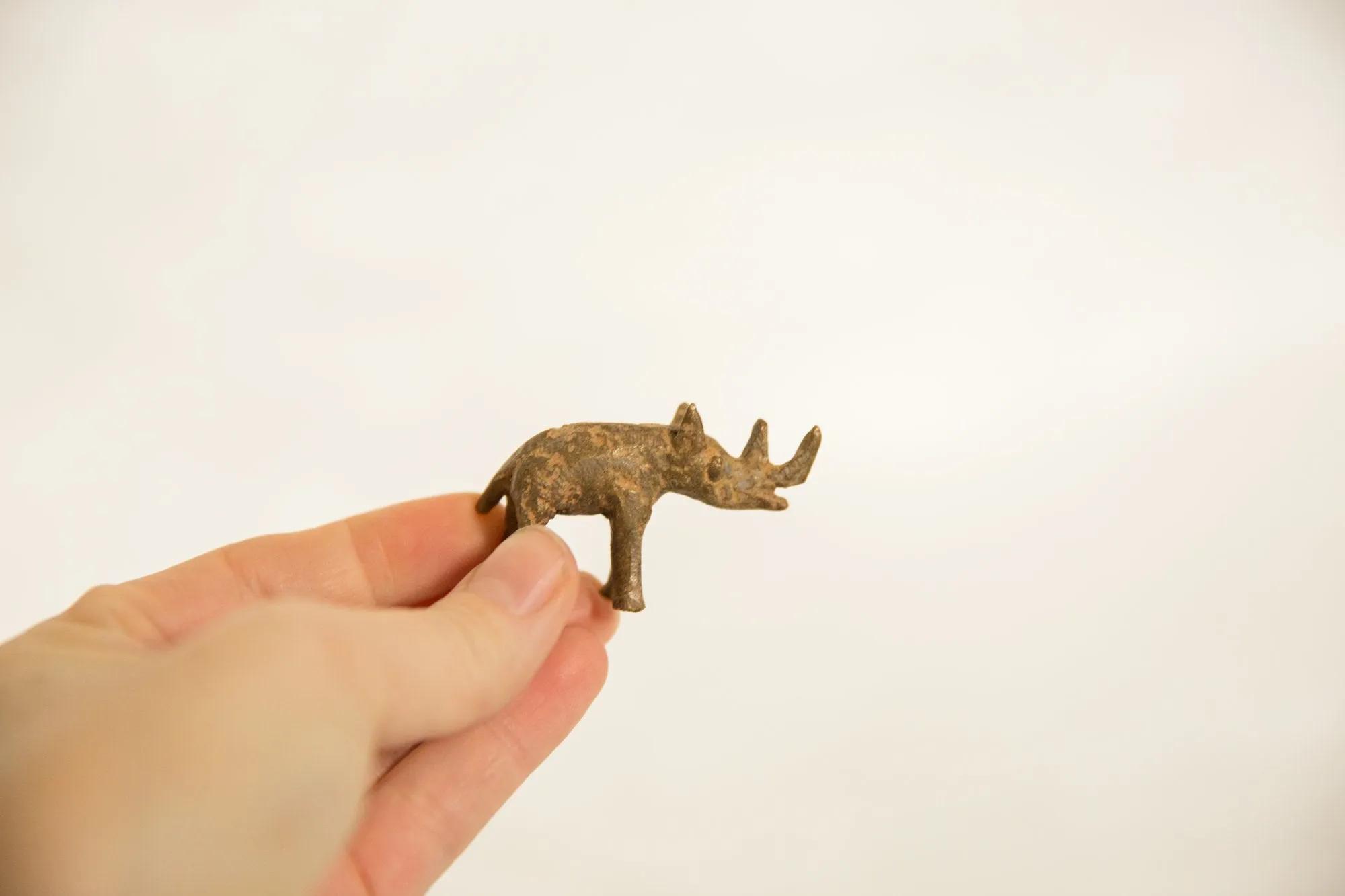 Vintage African Bronze Rhinoceros
