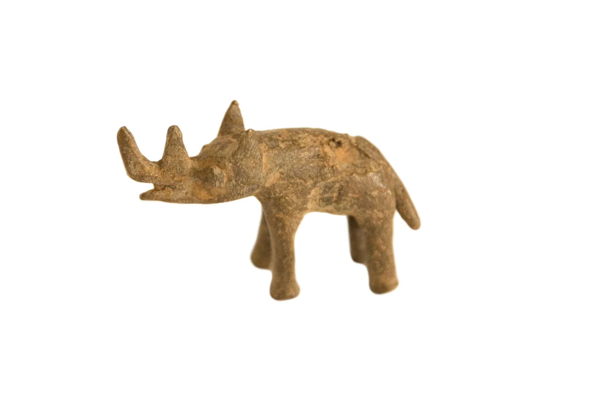 Vintage African Bronze Rhinoceros