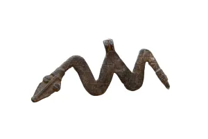 Vintage African Bronze Snake Medallion