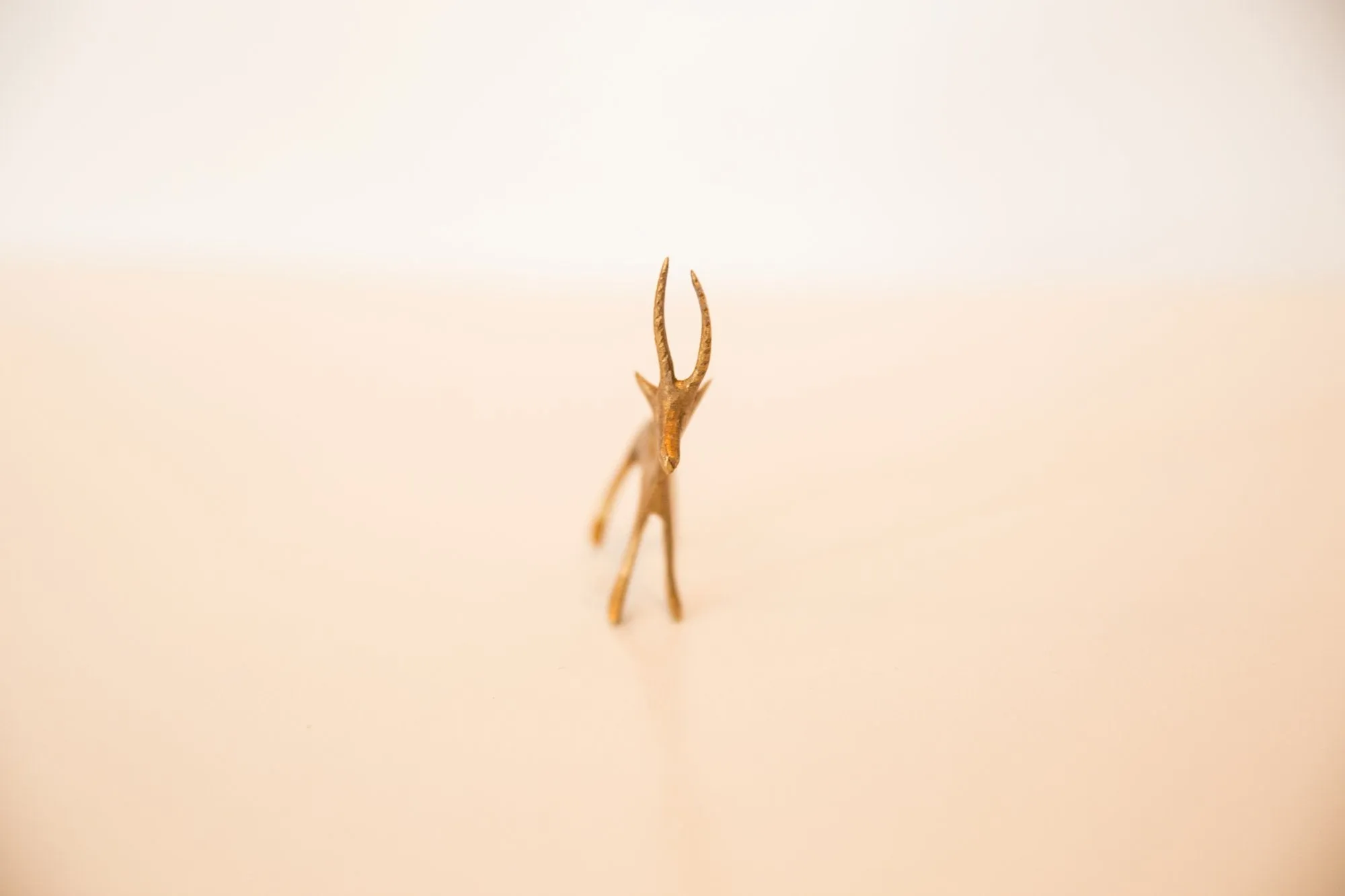Vintage African Mini Bronze Male Gazelle