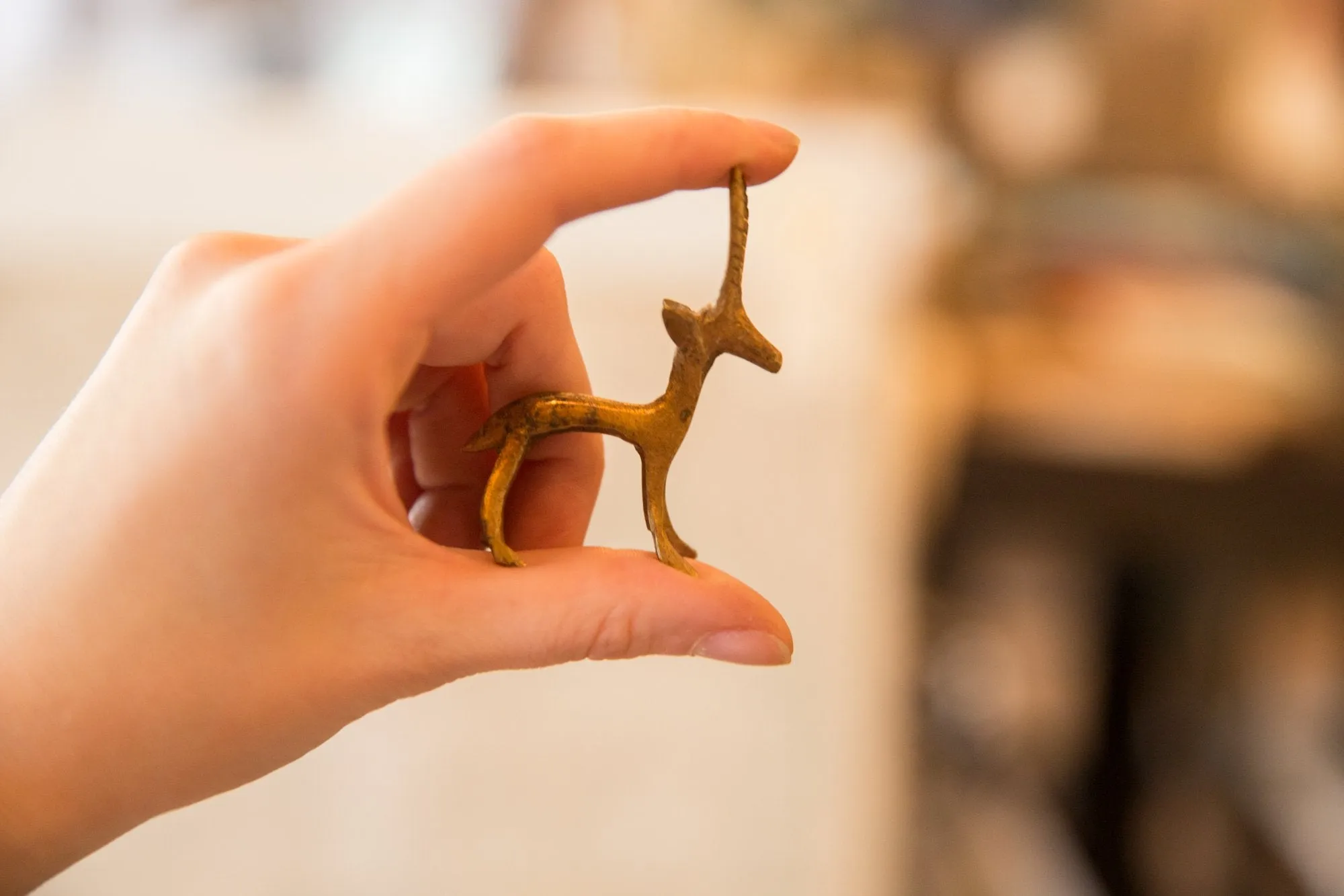 Vintage African Mini Bronze Male Gazelle
