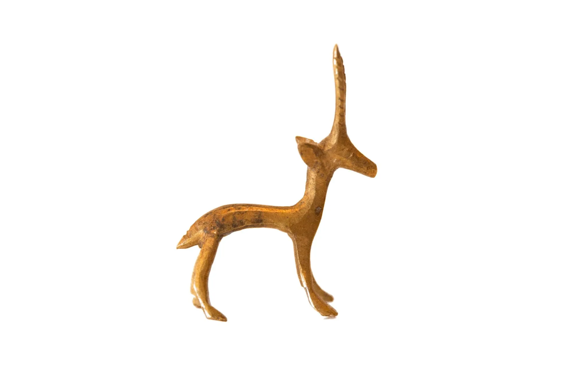 Vintage African Mini Bronze Male Gazelle