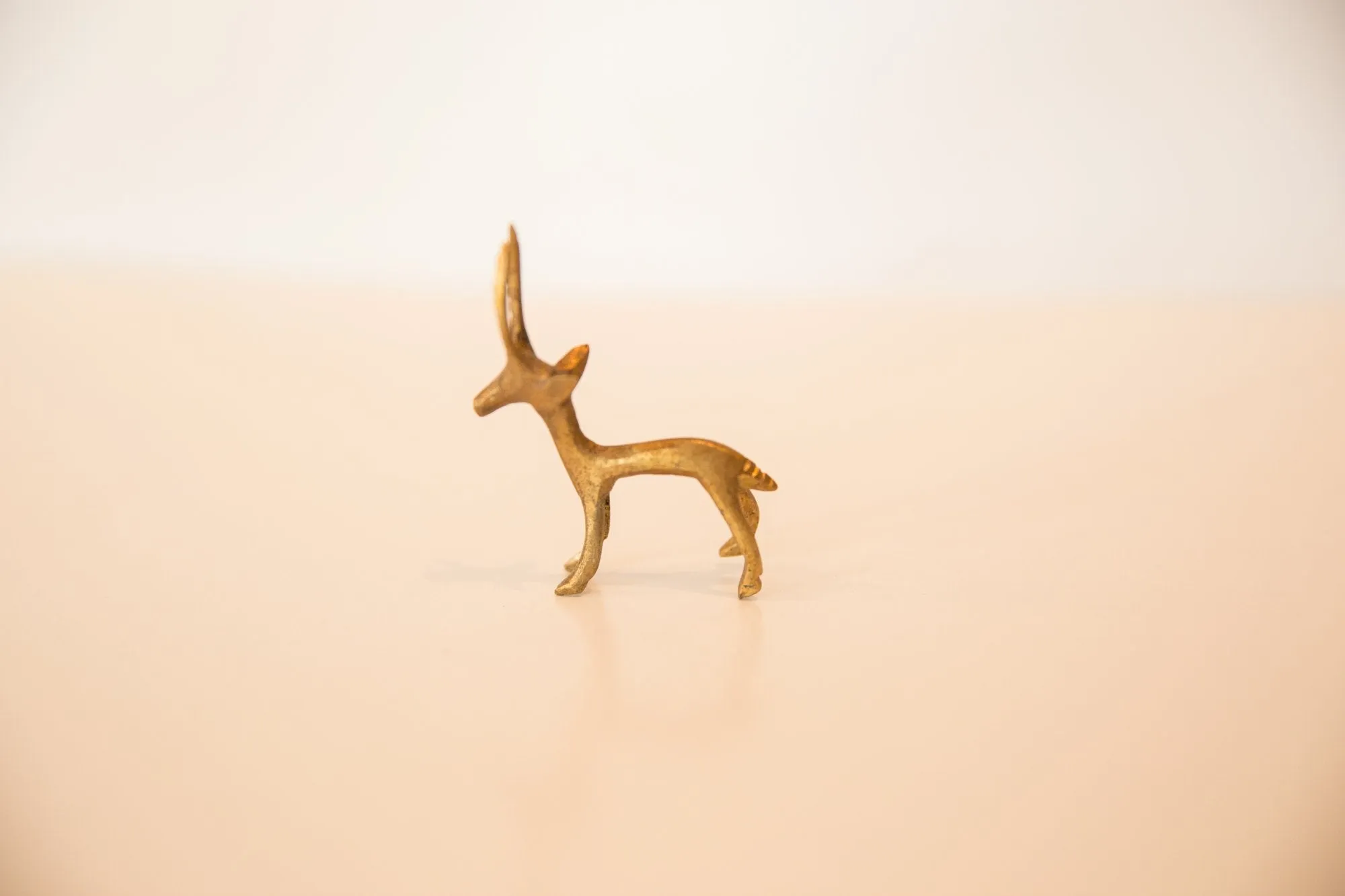 Vintage African Mini Bronze Male Gazelle