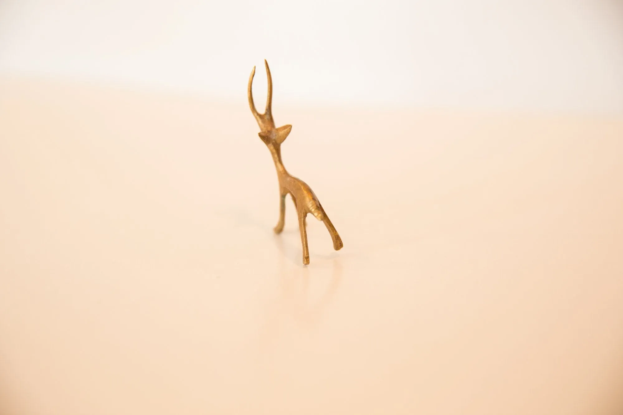 Vintage African Mini Bronze Male Gazelle