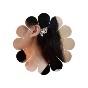Vintage Butterfly Wing Ear Cuff Earrings Wing Ear Climber Earrings Silver Wing Wrap Around Earrings Butterfly Wing Ear Clip Earrings for Women