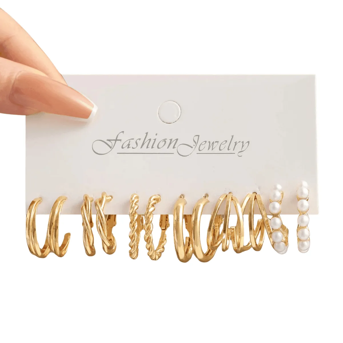 Vintage Hoop Earrings Sets, Multiple Designs, Lightweight, Zinc Alloy, Geometric Shapes, Timeless Style, Perfect for Everyday or Special Occasions