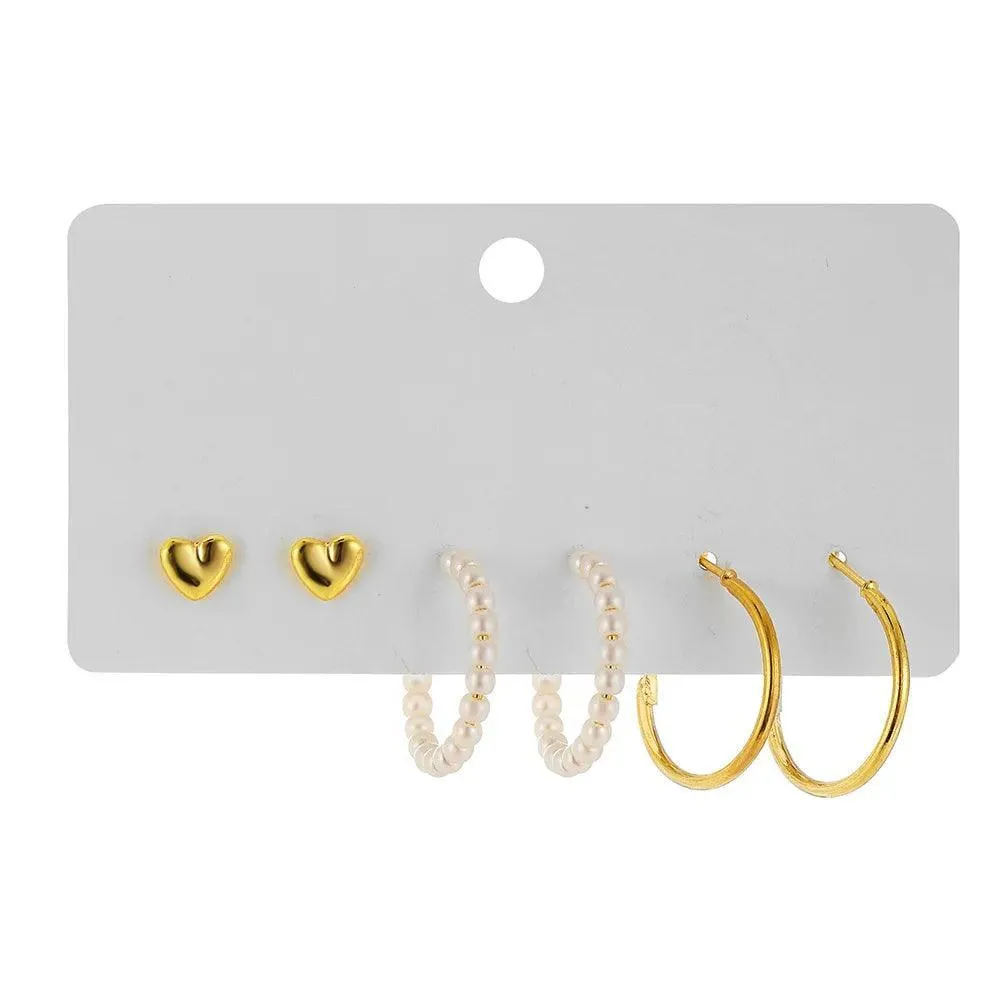 Vintage Hoop Earrings Sets, Multiple Designs, Lightweight, Zinc Alloy, Geometric Shapes, Timeless Style, Perfect for Everyday or Special Occasions