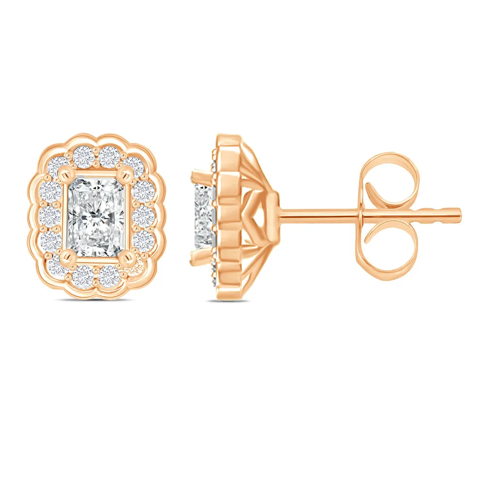 VINTAGE STYLE DIAMOND STUDS