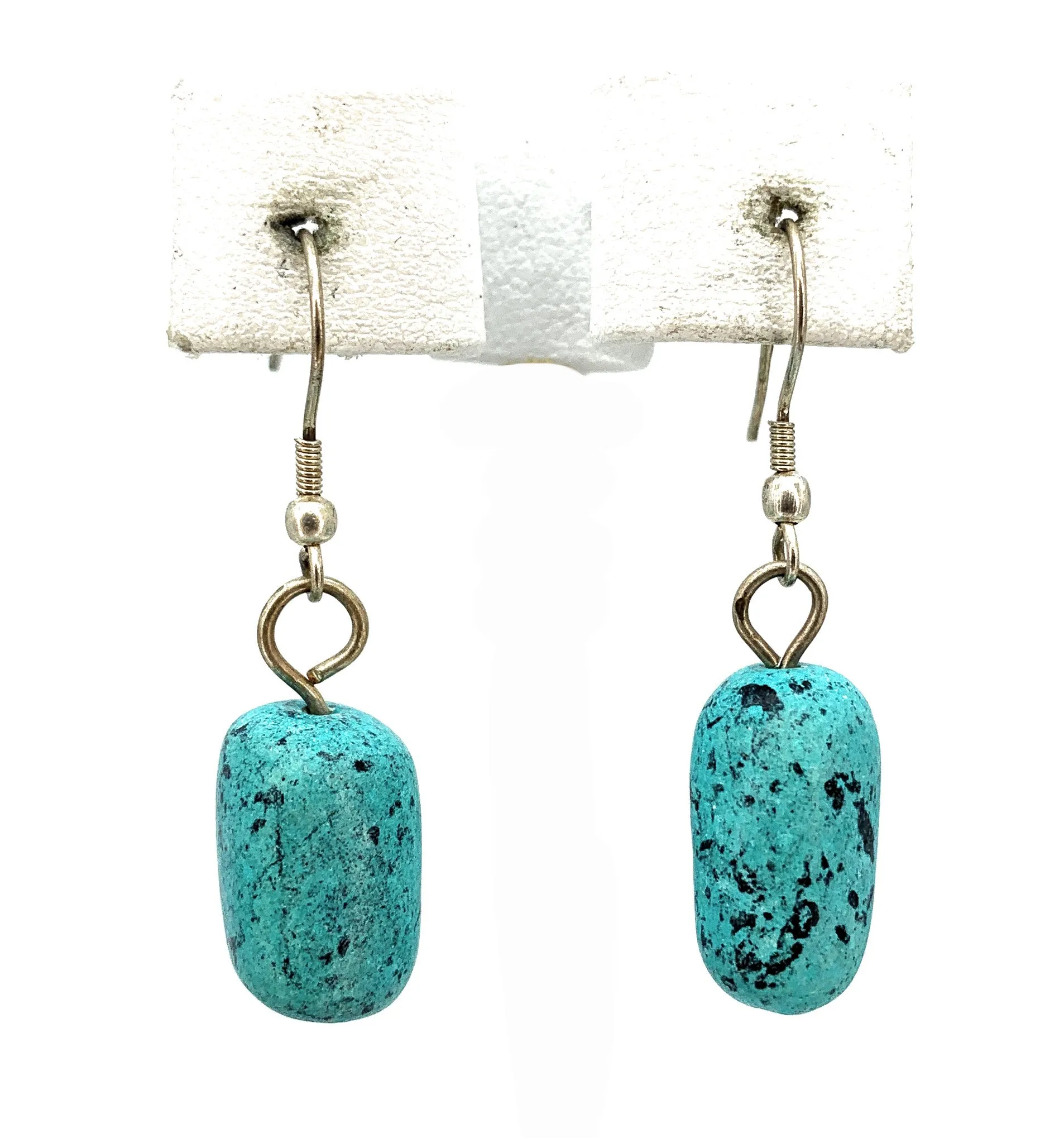 Vintage Turquoise Nugget Drop Earrings