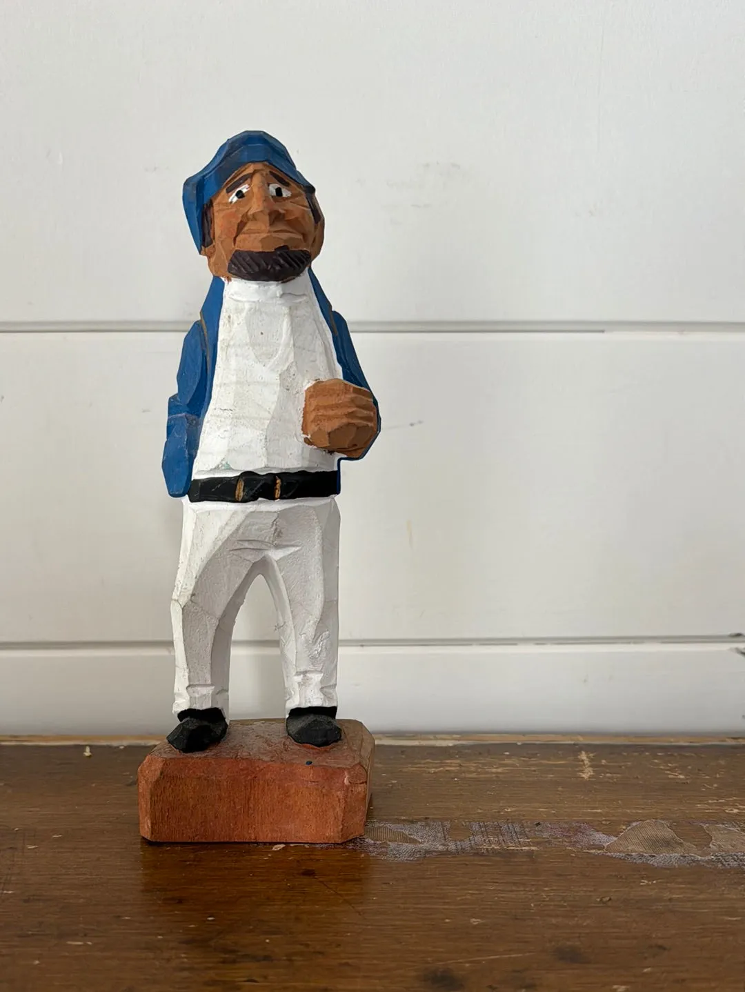 Vintage Wooden Fisherman - Blue