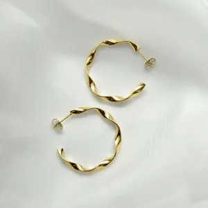 Wavy Hoop Earrings