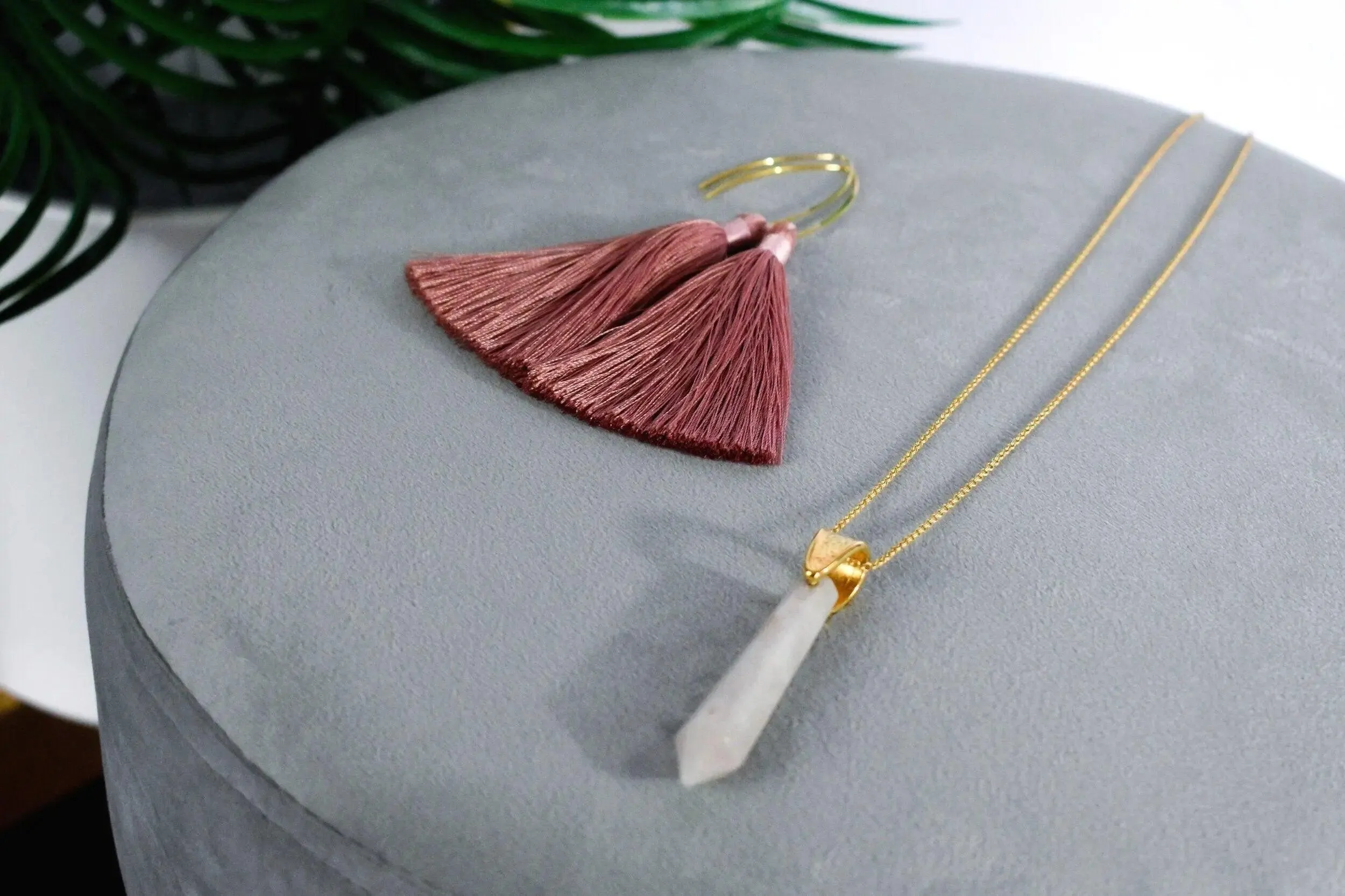 Whimsical Silk Tassel Hoop Earrings