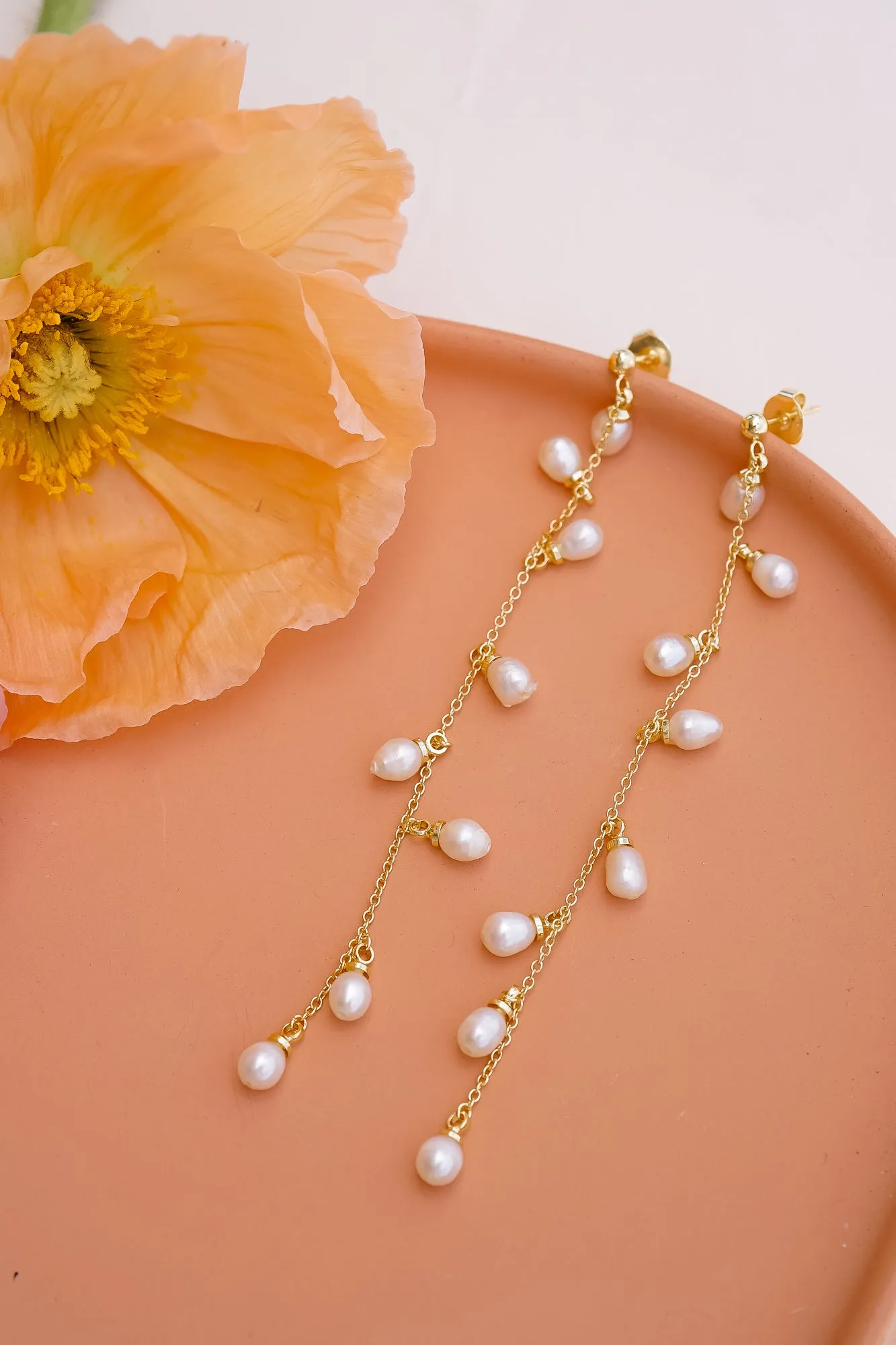 Whispering Pearl Drop Earrings