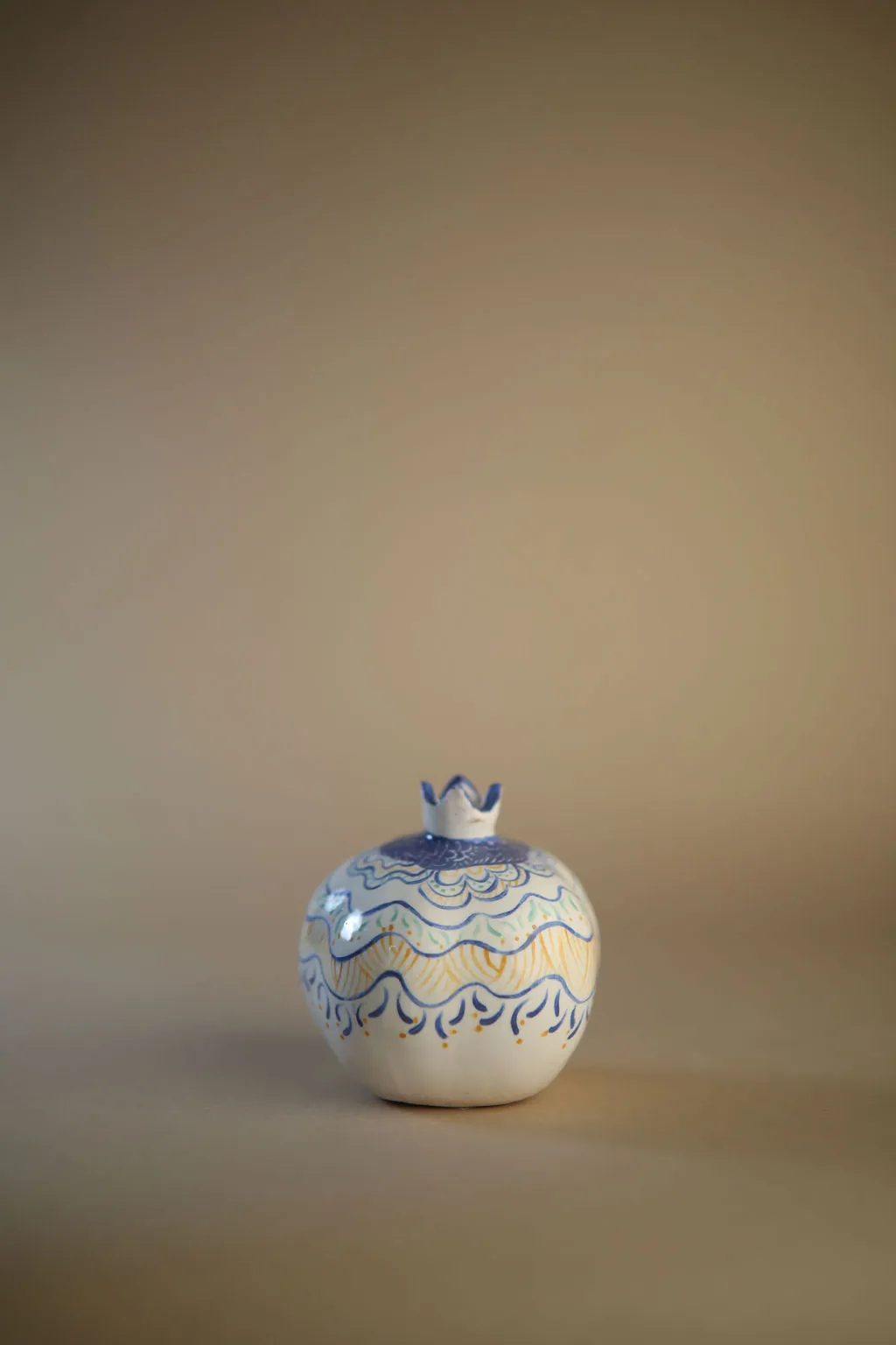White And Blue Floral Pomegranate
