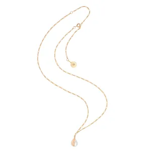 White Freshwater Pearl 'Back To Basics' Simple Rose Gold Plated Pendant
