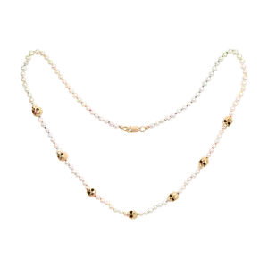 White Pearl Hopes & Dreams Skull Necklace - Made to Order