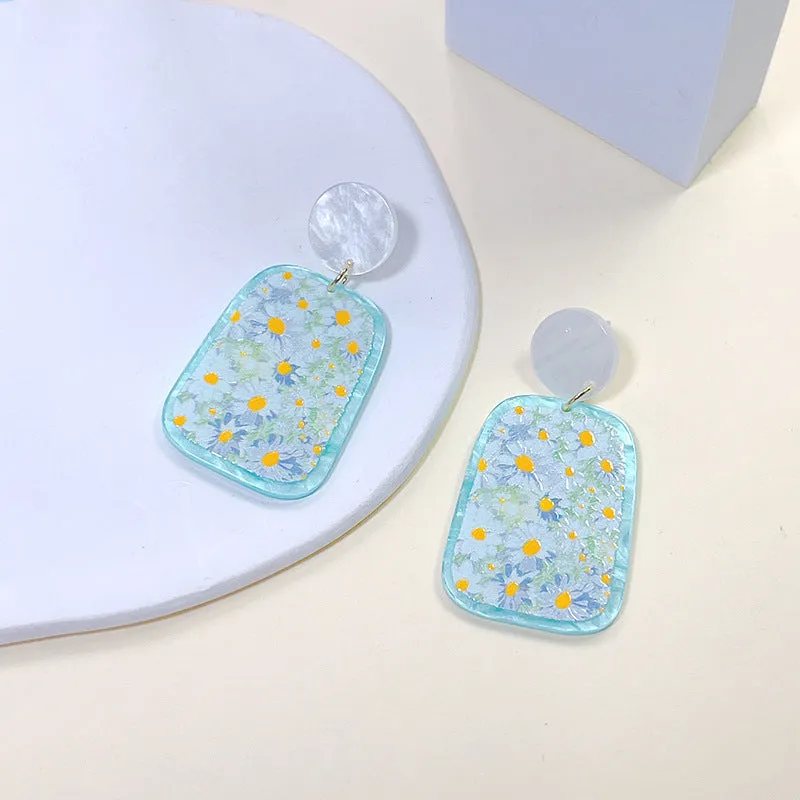 Wholesale Acrylic Geometric Tulip Earrings