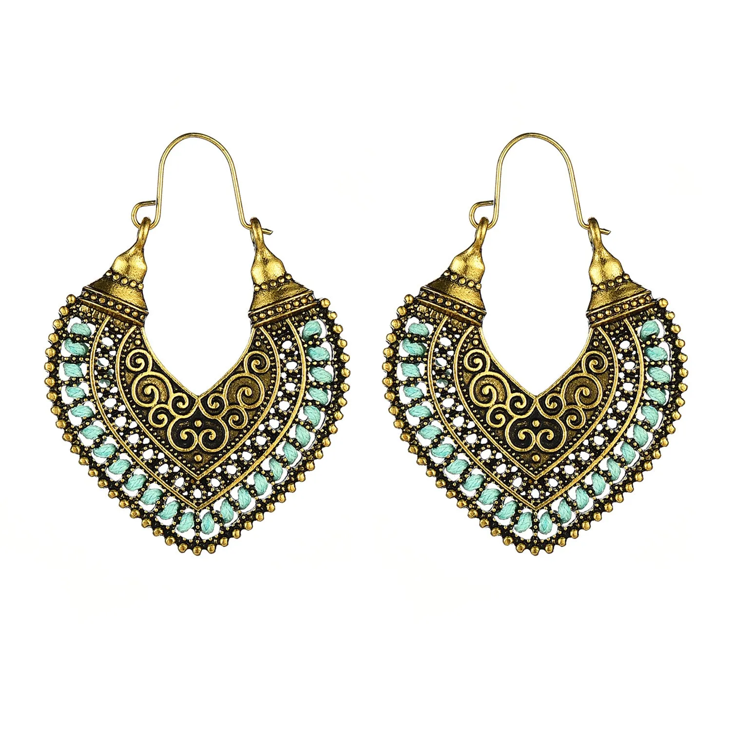 Wholesale   earrings earrings jewelry vintage  hollow carved earrings
