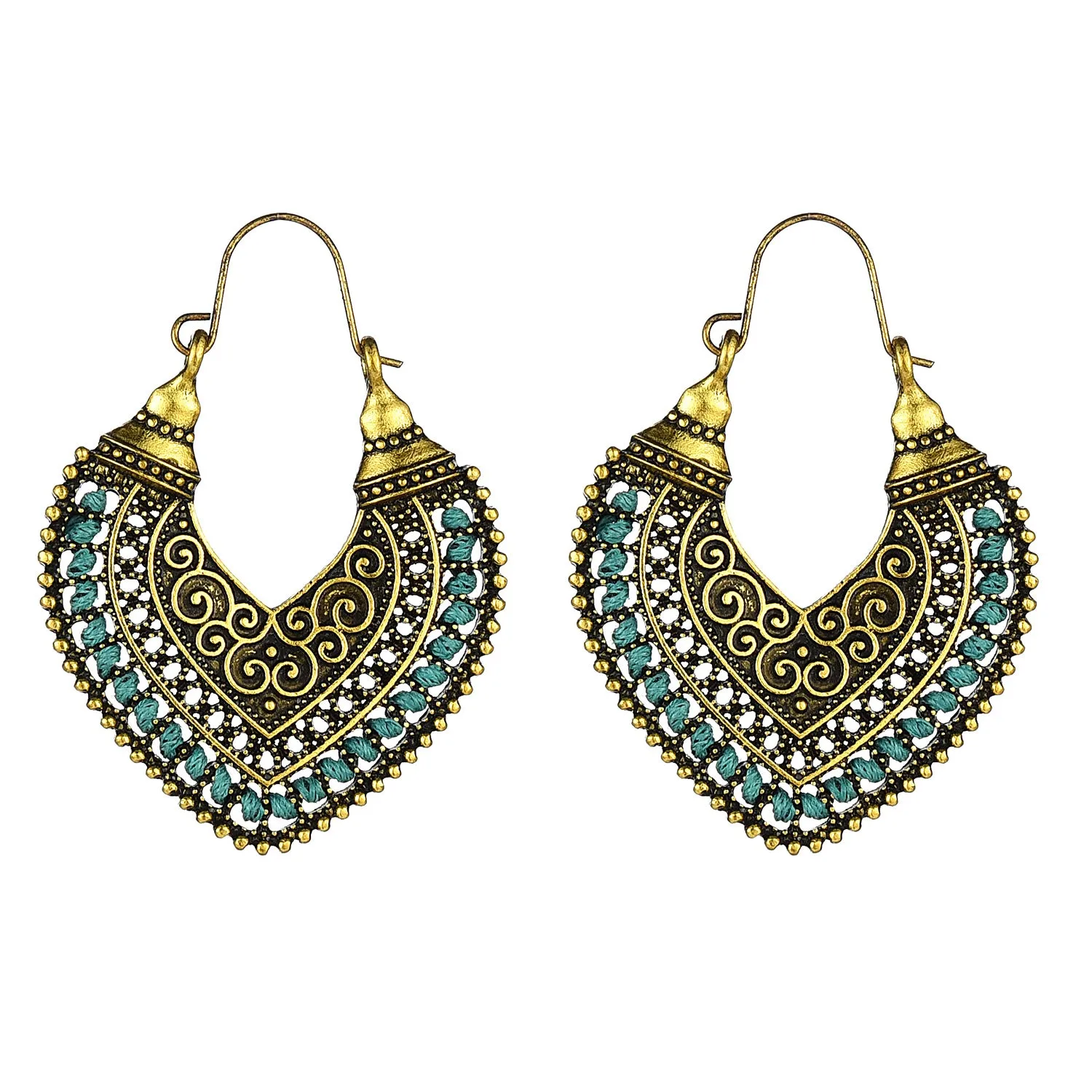 Wholesale   earrings earrings jewelry vintage  hollow carved earrings
