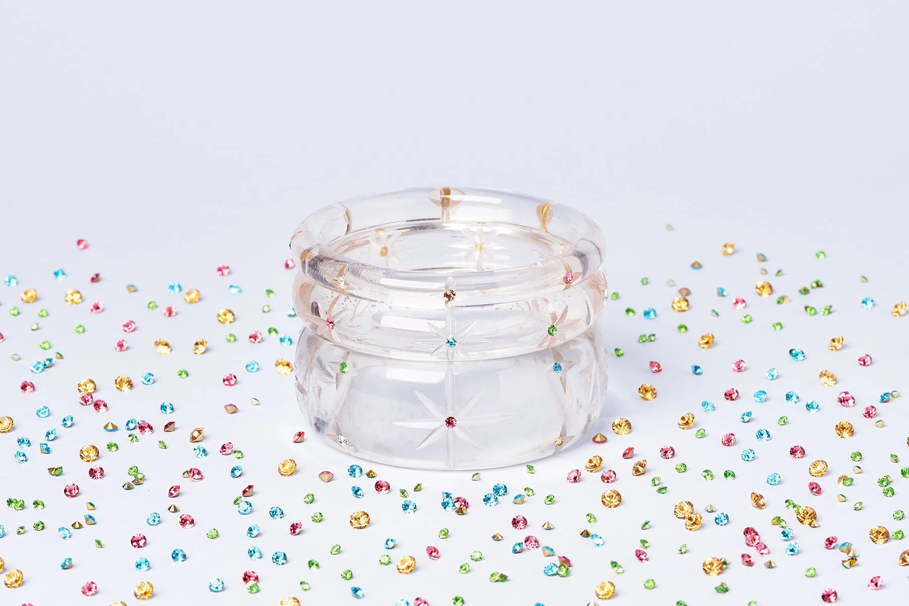 Wide Sparkling Gems Bangle