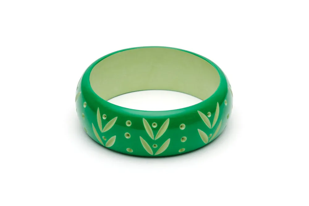 Wide Summer Carved Duchess Bangle